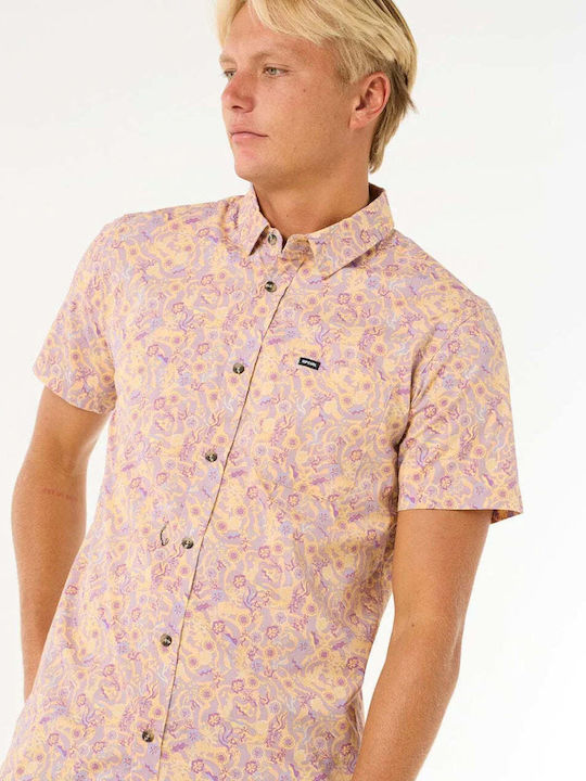 Κοντομάνικο Πουκάμισο Floral Smokey Grape