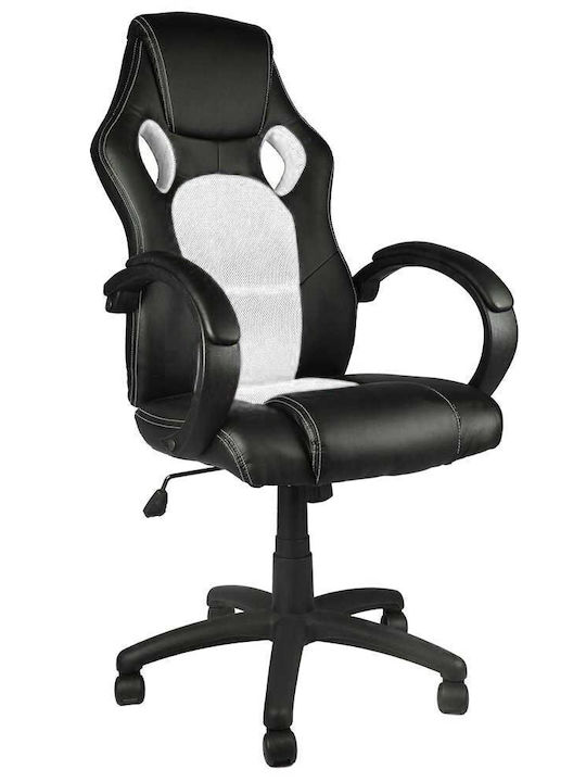 Bakaji 02832100 Καρέκλα Gaming Δερματίνης Μαύρο / Λευκό
