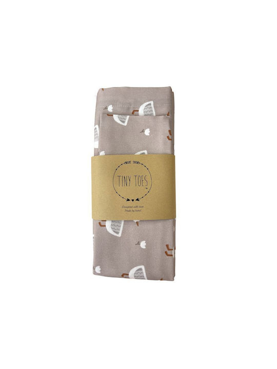 Tiny Toes Baby Sheets Set Crib Cotton Beige 3pcs
