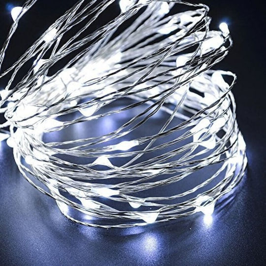 100 Lichterketten LED 10m. Kaltes Weiß USB in Zeichenfolge 1Stück