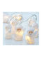 10 Lights LED White Battery in String 1pcs