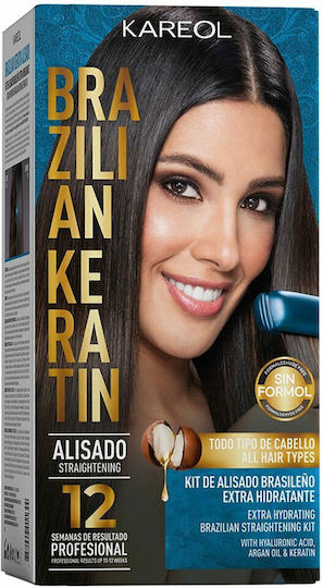 Kareol Brazilian Keratin Seturi Pentru Par Pentru Îndreptare Cu Keratină Cu Șampon Și Balsam 6 Bucăți