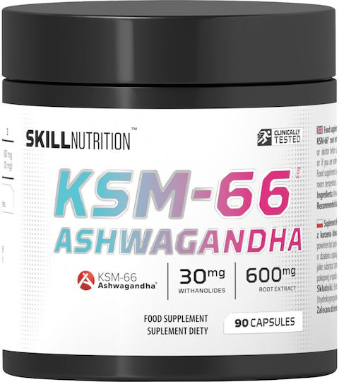 Skill Nutrition KSM-66 Ashwagandha 600mg 90 Vegetable Capsules