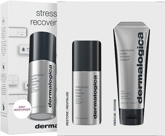 Stressed Skin Recovery System Set Dermalogica Multivitamin Power Recovery Recovery Cream Face 50 Ml + Multivitamin Power Recovery Anti-stress Cream Mask Face 75 Ml
