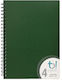 Big Spiral Caiet Cu dungi B5 140 de Foi 4 de Subiecte Verde 1buc