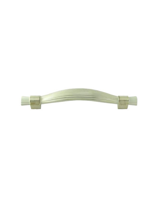Perfect Möbelgriff aus Metallisch Ecru Gold mit Lochabstände 128mm 729