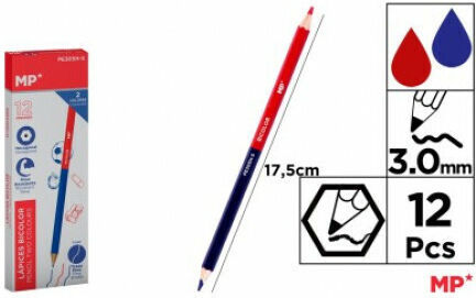 Двуцветен молив синьо-червен Mp Pe305h-s