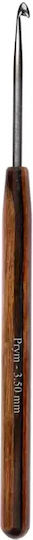 No3.5 Prym Natural Knitting Crochet Hook Aluminum Wild Rosewood Handle 14cm 223503