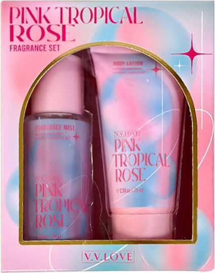 V.V.LOVE Rose Σετ με Body Mist