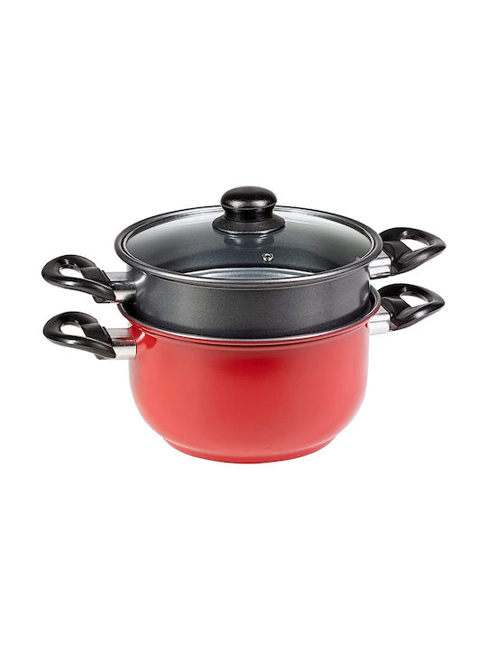 Bakaji Pots Set of Stainless Steel with Non-stick Coating 4pcs