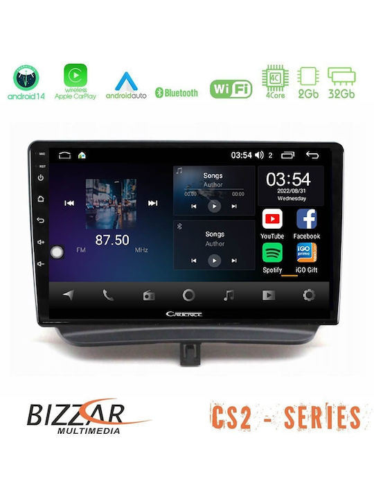 Cadence Car Audio System for Ford Courier 2015-2023 (Bluetooth/USB/WiFi/GPS/Apple-Carplay/Android-Auto) with Touch Screen 9"