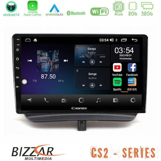 Cadence Ηχοσύστημα Αυτοκινήτου για Ford Courier 2015-2023 (Bluetooth/USB/WiFi/GPS/Apple-Carplay/Android-Auto) με Οθόνη Αφής 9"