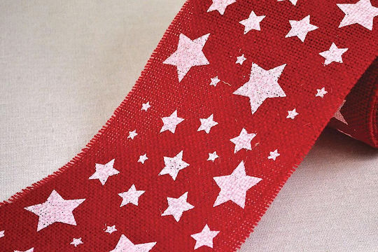 Săculeț din material textil poliester Stea Miami Roșu 15 cm x 5 m Roșu