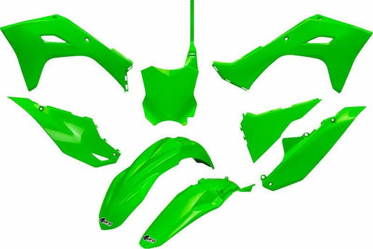 Ufo Restyled Plastic Kit Kakit231f-aflu Kawasaki Kx 450 24 Kawasaki Kx 450 X 24 Green