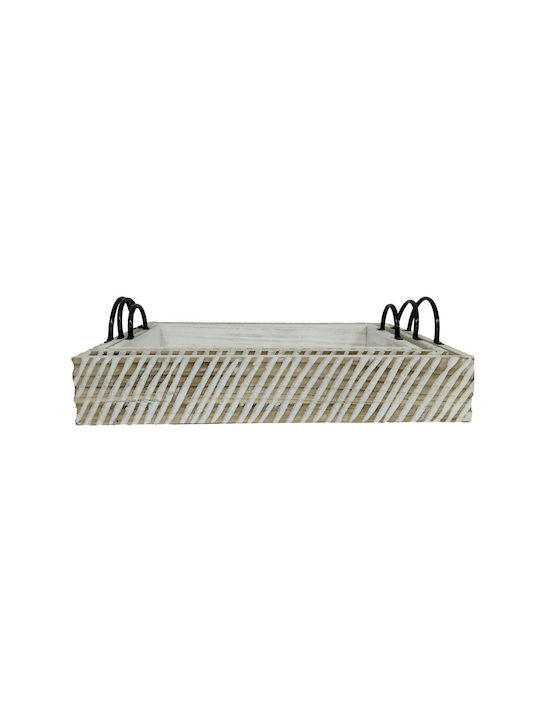 InTheBox Ξύλινος Δίσκος Σερβιρίσματος 60x40x10cm 3τμχ