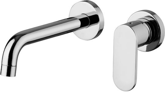 Paini Set Mixer & Gură Îngropată pentru Lavabo Argintiu