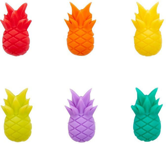 My Drink Ananas Getränkemarker 6 Stück Multicolor Silikon