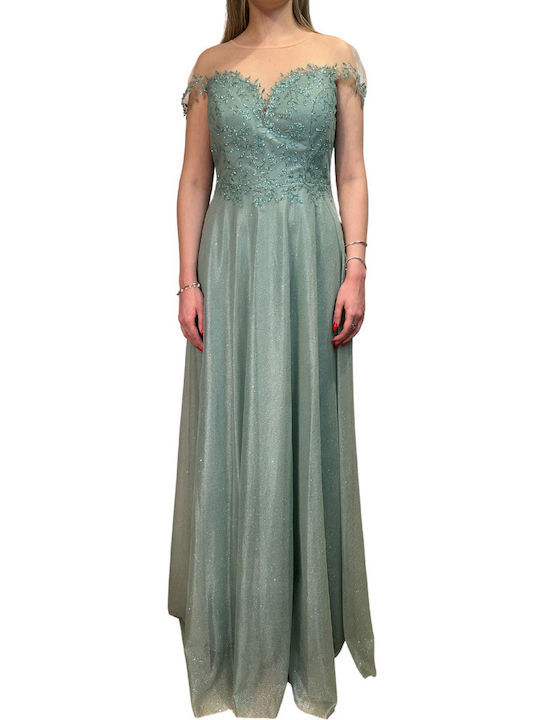 Mikael Dress With Lace Wedding - Christening Green