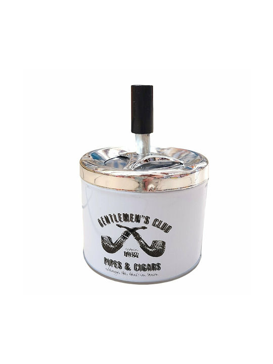 Winddichter Metall-Aschenbecher Gentleman's Club 11x8cm