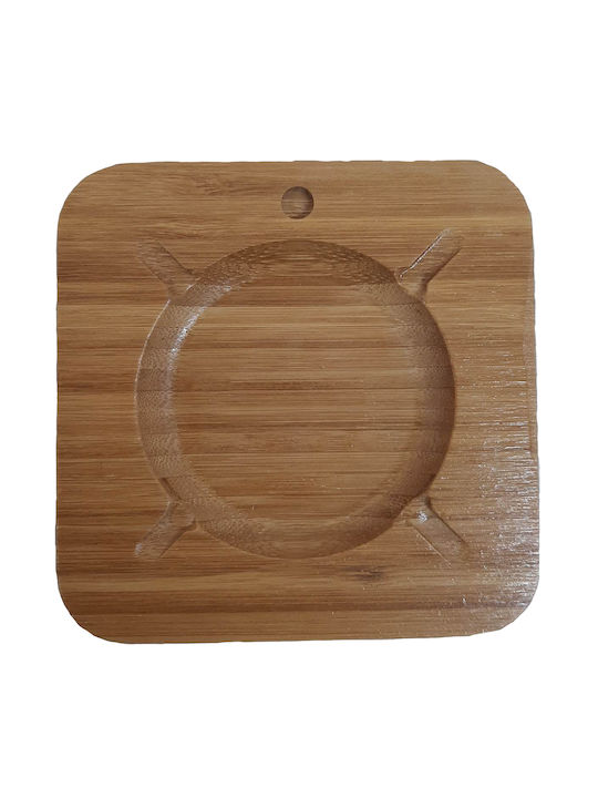 Forhome 971780 Σταχτοδοχείο Ξύλινο Bamboo 11.5x11.5x2cm Home