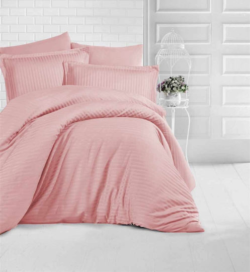Linea Home Soft Bed Sheets Super-Double 160x200+25cm with Rubber Hugger Soft Satin