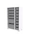 Kids Chest of Drawers Gray / White 69.5x30x109cm
