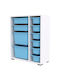 Kids Chest of Drawers Blue / White 69.5x30x83cm