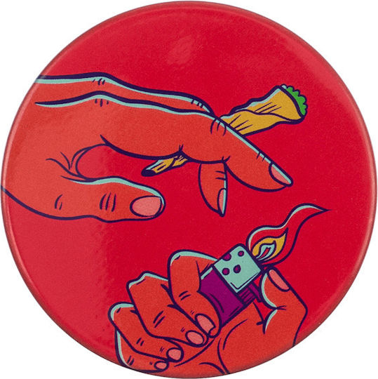 Μεταλλικός Τρίφτης Καπνού Στρογγυλός 5,5cm Hand Lighter
