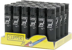 Clipper Jet Soft Black D48 Large Lighters 509 24 Pieces