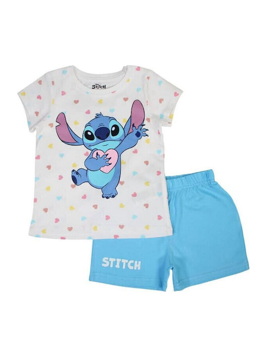 Kinder-Set mit Shorts Sommer 2Stück Light Blue Lilo & Stitch