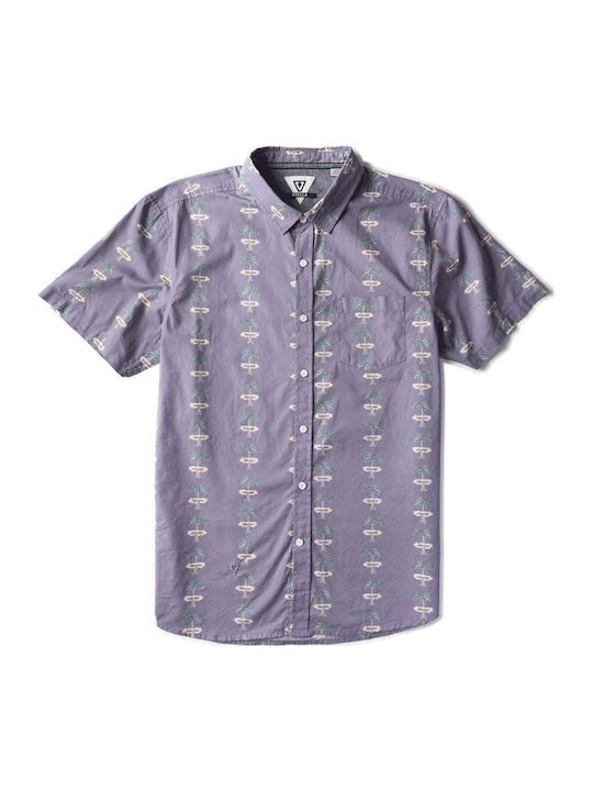 Cu mânecă scurtă Bumbac Cămașă Dusty Lilac