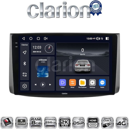 Clarion Ηχοσύστημα Αυτοκινήτου για Chevrolet Aveo 2006 > 2010 (Bluetooth/USB/WiFi/GPS/Apple-Carplay/Android-Auto)