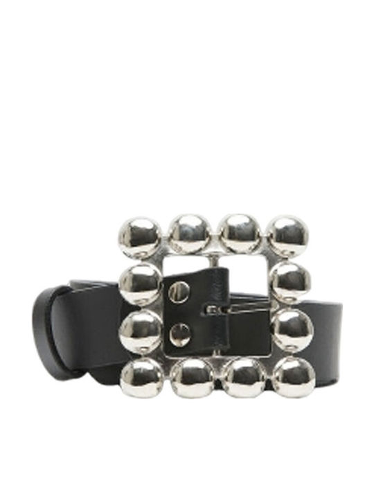 Wide Leather Women's Belt Black