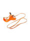 Fc Nylon Deluxe Set Harness & Leash for Small Dogs 1x35-40cm 120cm Orange-White 1x35-40cm 120cm