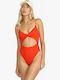 Aloha Mika Swimsuit With Cutouts & Removable Padding Red