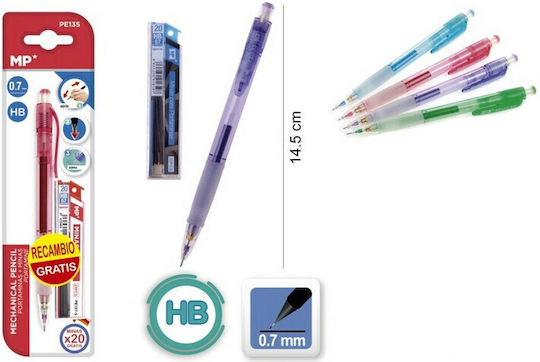 Mechanical Pencil Mb 0.7mm + 20 Blue Leads P135