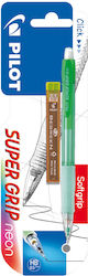 Pilot Druckbleistift 0,5 mm Super Grip Neon & HB Minen 2 Stück Sortiert Pilot Druckbleistift 0,5 mm Super Grip Neon & HB Minen 2 Stück Sortiert