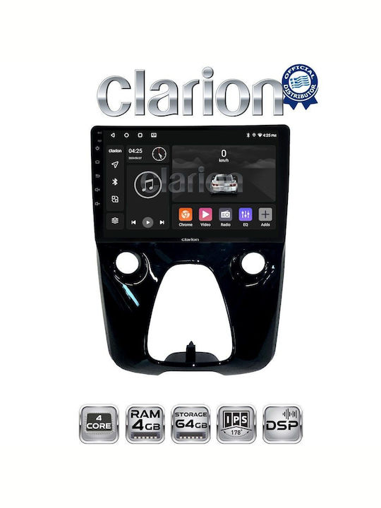 Clarion Car Audio System for Toyota Aygo Citroen C1 2014+ (Bluetooth/USB/WiFi/GPS/Apple-Carplay/Android-Auto)