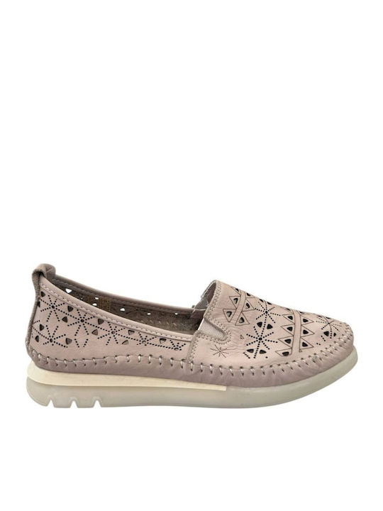 Safe Step Leder Damen Mokassins Silver/Grey