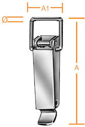 Încuietoare galvanizată pentru portbagaj 110x37mm 570200.0027 metal cromat