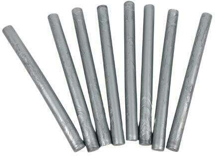 Sealing Wax Sticks Set/8 1x13.7cm for Glue Gun Silver