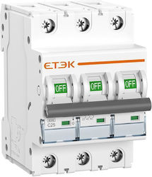 Etek Ekm3-63-3c40 Μικροαυτόματος 3x40a Χαρακτηριστικής C