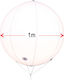 Balloon Bubble Jumbo Round White 1m Premium 100cm