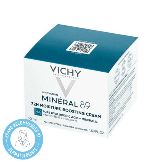 Vichy Mineral 89 Cremă Hidratantă de Față de Zi cu Acid Hialuronic și Niacinamidă 72 Ore 50ml
