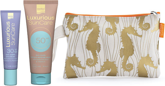 InterMed Luxurious Suncare Σετ με Αντηλιακό Προσώπου & Νεσεσέρ SPF50 3τμχ