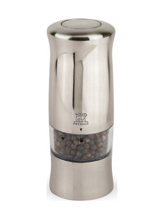 Peugeot Electric Set Spice Mills made of Metal in Silver Color 14cm 1pcs