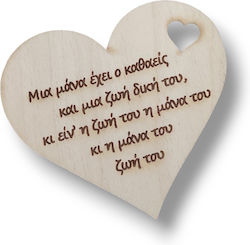Holzherz-Magnet für Mutter 8x8,5 cm