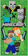 Cotton Towel 70x140 Minecraft Green