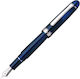 Platinum Writing Pen Fine Blue Glass with Blue Ink
