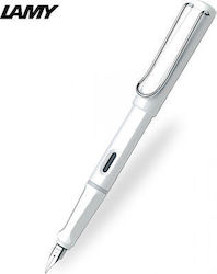Lamy Safari 019 Πένα Γραφής Broad Λευκή με Μπλε Μελάνι Lamy Safari 019 Πένα Γραφής Broad Λευκή με Μπλε Μελάνι